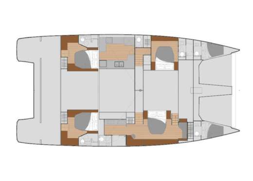 Catamaran Fountaine Pajot Power 67 boat plan