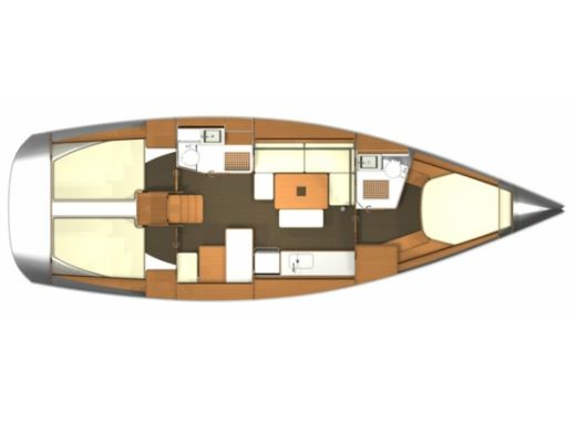 Sailboat DUFOUR 405 Boot Grundriss
