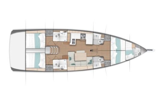 Sailboat Jeanneau Sun Odyssey 490 Boat layout