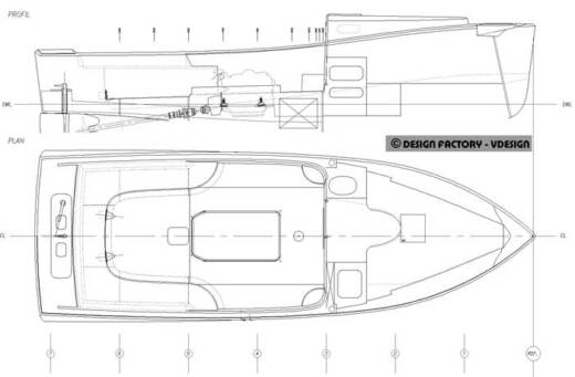 Motorboat Ostrea marine Nantucket Plan du bateau