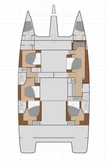 Catamaran Fountaine Pajot 67 Plan du bateau