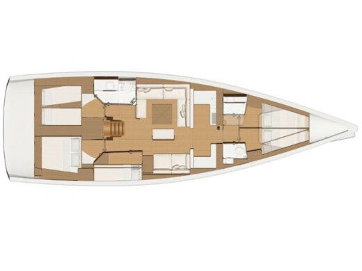 Sailboat DUFOUR 520 GL Plano del barco
