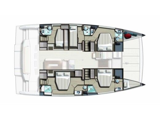 Catamaran  Bali 4.8  Plan du bateau