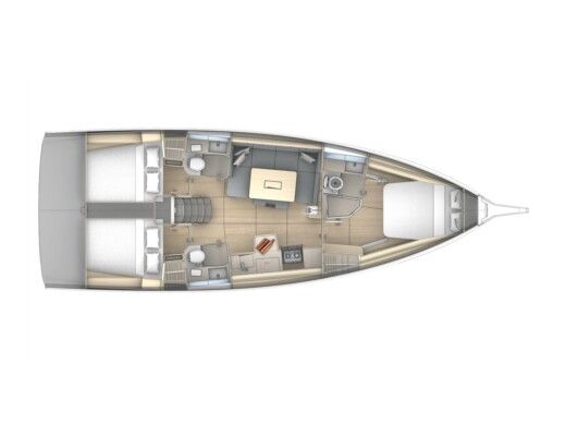 Sailboat  Dufour 41 Boat layout