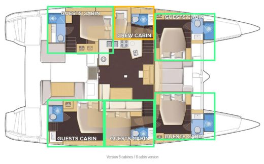Sailboat  Lagoon 52 boat plan
