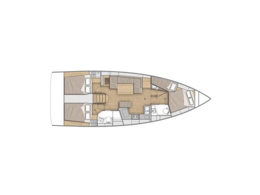 Sailboat Beneteau Oceanis 40.1 boat plan