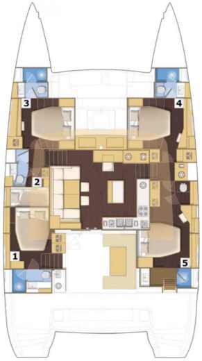Catamaran LAGOON 560 Plano del barco