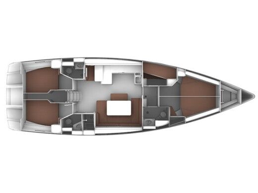 Sailboat BAVARIA CRUISER 51 Plattegrond van de boot