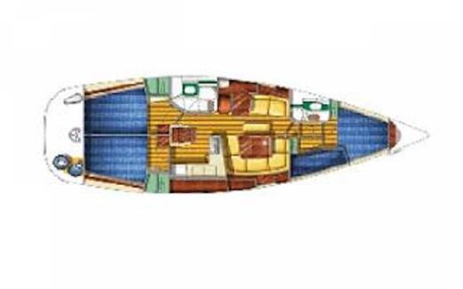 Sailboat Jeanneau Sun Odyssey 43 Boat layout