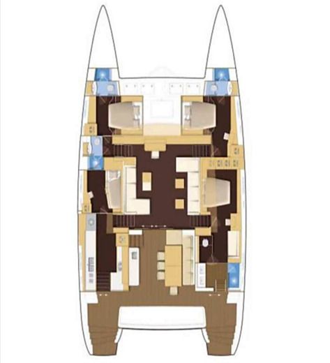 Catamaran Lagoon Lagoon 620 Boat layout