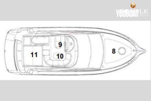 Motorboat Rodman 38 Fly Boat layout