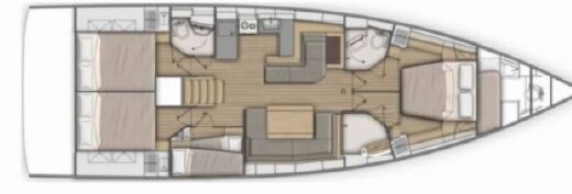Sailboat Beneteau Oceanis 51.1 Plano del barco