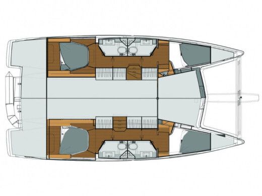Catamaran Fountaine Pajot Lucia 40 Boat design plan