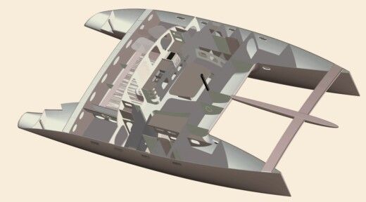 Catamaran 2K COMPOSITES VIK 144 Plan du bateau