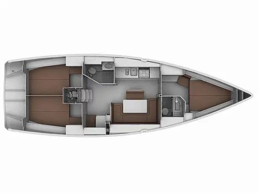 Sailboat  Bavaria 40 Cruiser Boot Grundriss