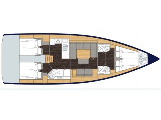 Sailboat  Bavaria C45 Holiday Plan du bateau