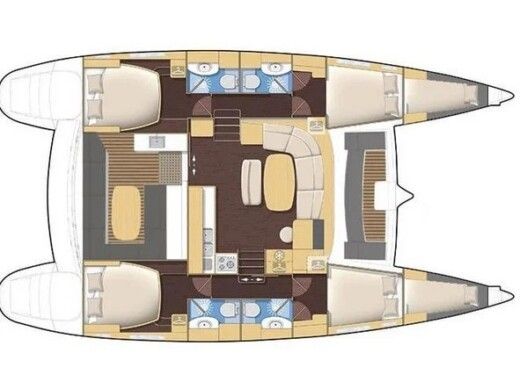 Catamaran Lagoon Lagoon 440 Plattegrond van de boot