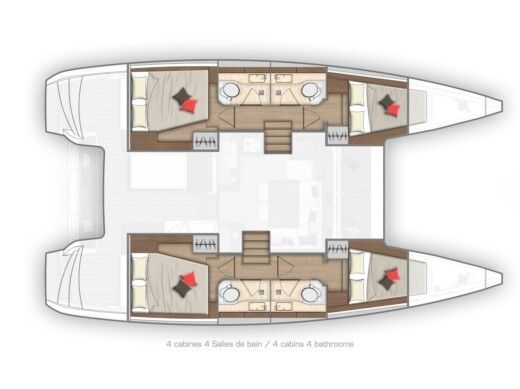 Catamaran  Lagoon 40 Boat design plan
