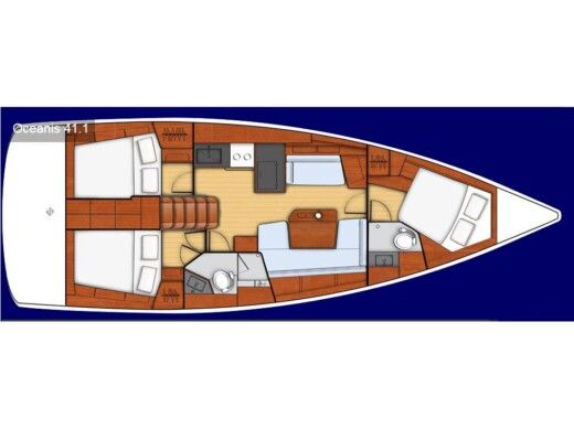 Sailboat BENETEAU OCEANIS 41.1 Plano del barco