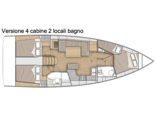 Sailboat Beneteau Oceanis 40 Boat layout