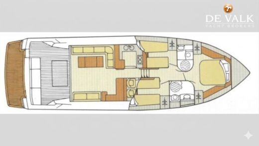 Motorboat Princess 50 Boot Grundriss
