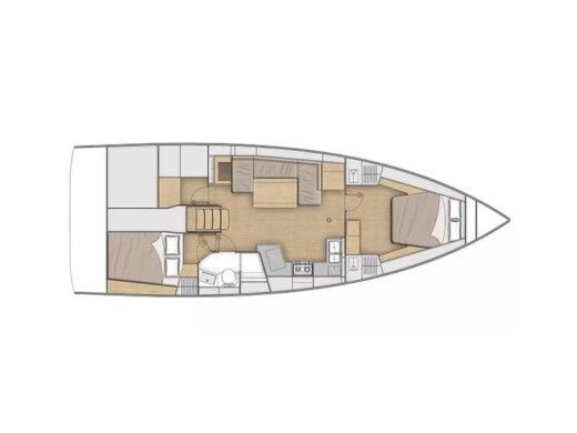 Sailboat  Oceanis 40.1 Boat layout