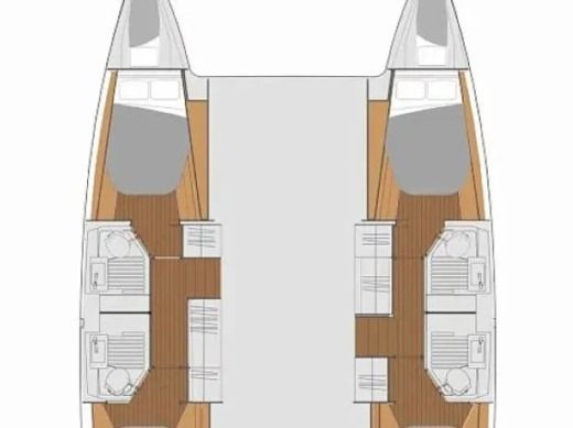 Catamaran  Astréa 42 Boat layout
