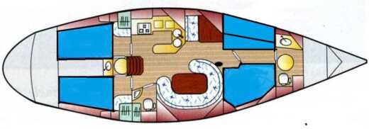 Sailboat Kirie - Feeling feeling1350 Plano del barco