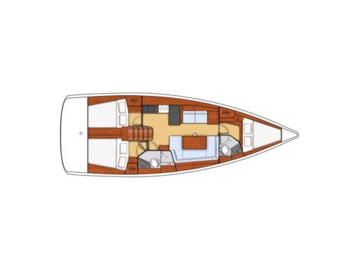 Sailboat Beneteau Oceanis 41.1 Planimetria della barca