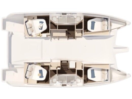 Catamaran Fountaine Pajot FP 44 Plan du bateau