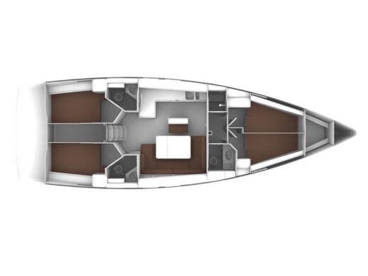 Sailboat  Bavaria 46 Cruiser Plan du bateau