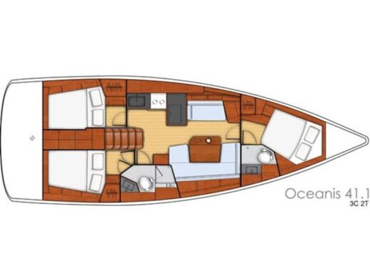 Sailboat BENETEAU OCEANIS 41.1 Plan du bateau