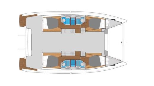 Catamaran Fountaine Pajot Astréa 42 Planimetria della barca