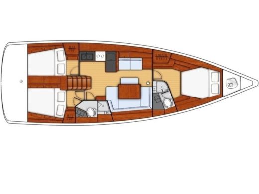 Sailboat Beneteau Oceanis 45 boat plan