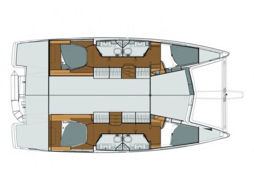 Catamaran  Lucia 40 Boat layout