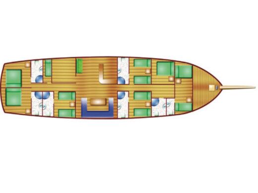 Sail Yacht  Gulet Serenad Planta da embarcação