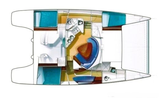Catamaran Fountaine Pajot Lavezzi 40 Boot Grundriss