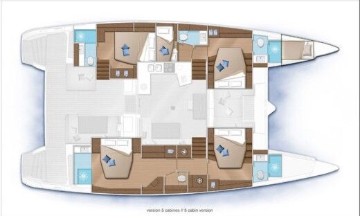 Catamaran Lagoon 52 F Plan du bateau