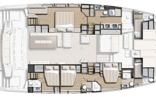 Catamaran 15 BALI 5.4 AJ (4D/2P) -KO Plan du bateau