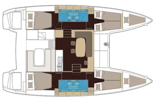 Catamaran Lagoon Lagoon 400 Plan du bateau