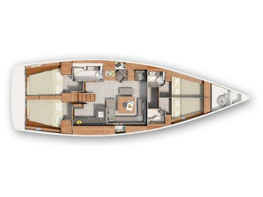 Sailboat HANSE 455 Boat design plan