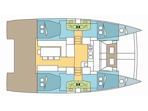 Catamaran  Bali 4.1 Boat layout