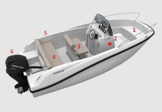 Motorboat Quicksilver Activ 505 Open Boot Grundriss