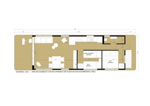 Houseboat WOMA D13 boat plan