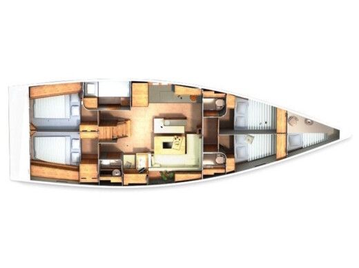 Sailboat HANSE HANSE 505 Boat design plan