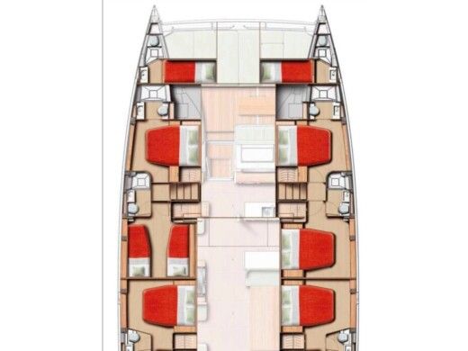 Catamaran Bali - Catana Bali 58 Boat layout