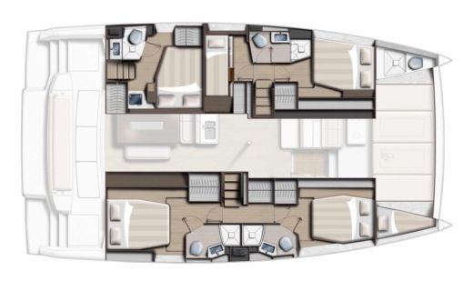Catamaran Bali - Catana 4.6 Plan du bateau