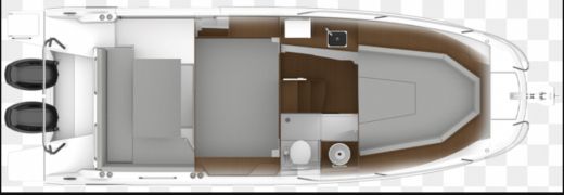 Motorboat Beneteau Flyer 9 Plano del barco