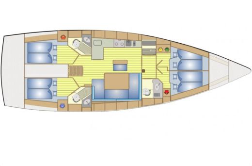 Sailboat Bavaria 46 CRUISER Boat layout