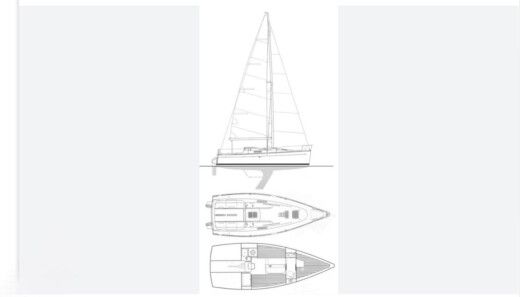 Sailboat Beneteau First 260 spirit Plattegrond van de boot